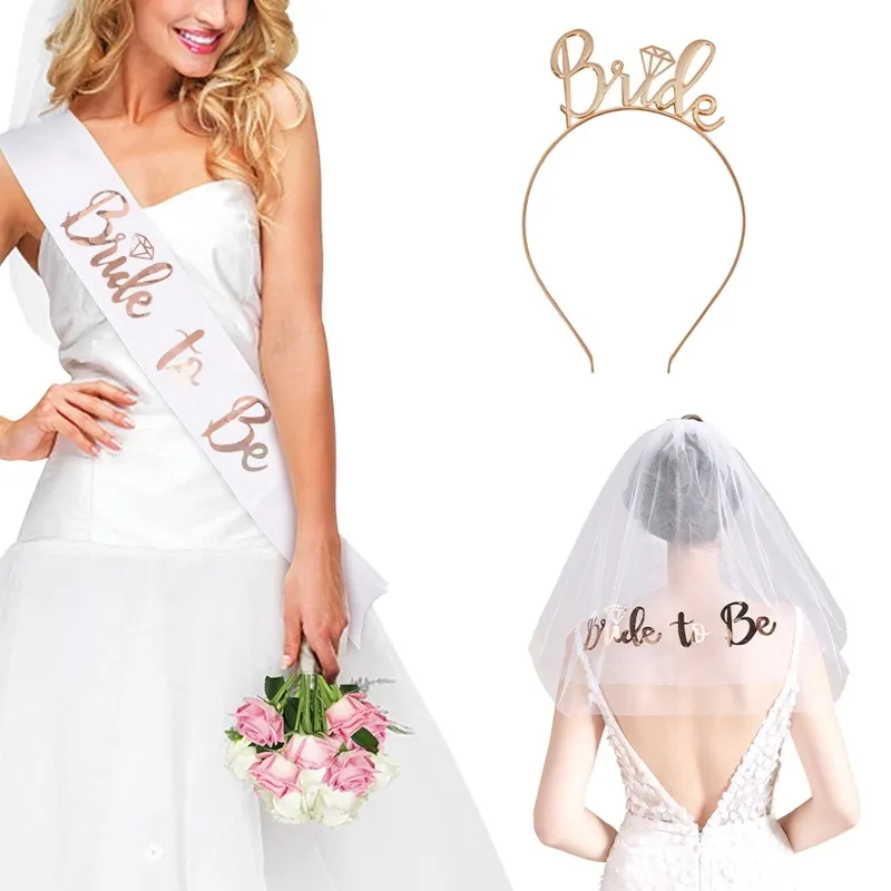 Dropship Bachelorette Party Bride To Be Kit Bridal Wedding Veil
