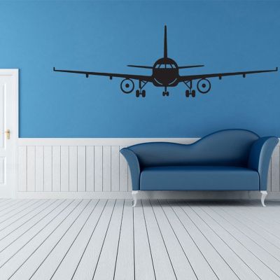 【CW】 3d Airplane Wall Stickers Muraux Decal Decoration Vinyl Removable Helicopter Wallpaper