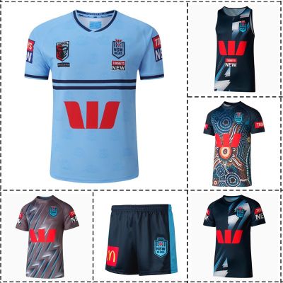 NSW Singlet Mens Rugby / [hot]2023 / Training （Print Jersey Blues / of Number） State Name Size:S-5XL Origin Indigenous Home Custom