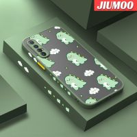 JIUMOO เคสโทรศัพท์ลายไดโนเสาร์สำหรับ OPPO Reno 3 Pro 4G Reno 3 Pro 5G Find X2 Neo เคสนิ่มกันกระแทกแฟชั่นป้องกันเลนส์กล้องขอบสี่เหลี่ยมปลอกซิลิโคนคลุมทั้งหมด