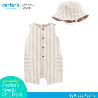 CarterS Romper Suit+Hat 2Pc Tan L8 คาร์เตอร์เสื้อผ้าชุดเต็มตัวแขนกุดพร้อมหมวก