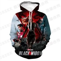 Sudaderas con estampado 3D de viuda negra para hombre, mujer y niño, ropa de calle, jersey de manga larga, abrigo de Marvel