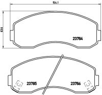 ผ้าดิสเบรคหน้า KIA JUMBO K2500 2003-2011 K2700 2006- K2900 2008- NTN