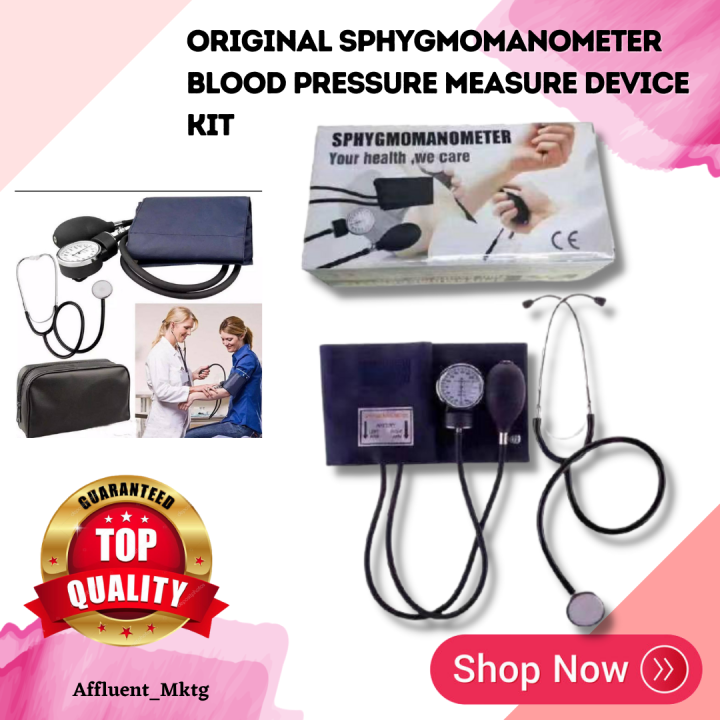 Sphygmomanometer Blood Pressure Measure Device Kit Cuff Stethoscope