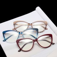 New Hot Retro Cat Eye Blue Ray Blocking Metal Glasses Men Women Anti Blue Light Computer Goggles Full Frame Glasses A829657