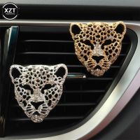 【DT】  hotCar Air Vent Clip Charms Crystal Leopard Car Aromatherapy Essential Oil Diffuser  Women Fashion Car Decoration Charms Rhinestone