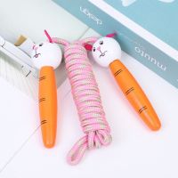 Children Lovely Cartoon Style Durable Wooden Handle Skipping Rope Practical Students Exercise Rope Sports Fitness Jump Rope