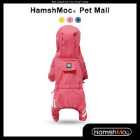 HamshMoc กันน้ำเสื้อกันฝนสุนัขสะท้อนแสงเสื้อกันฝนสุนัข Full Body Dog Rain Poncho 4ขาน้ำหนักเบาพร้อม Leash Hole และ Hood สำหรับสุนัข