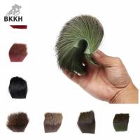 BKKH บินผูกวัสดุ ขนกวางบินผูก น้ำตาลชมพูดำ สีธรรมชาติสี แคดดิสผมแห้งกวาง สีสันสดใส 5X5cm แพทช์ขนกวาง เหยื่อล่อตกปลา