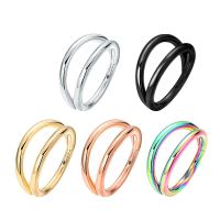 Nose Ring Hoops Double Septum Rings G23 Titanium Cartilage Earring Piercing Helix Nariz Open Stacked Hinge Seg for Women and Men Body jewellery