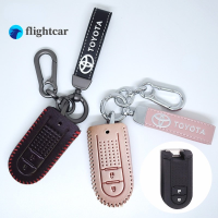 Flightcar Toyota Wigo Rush 2019-2022ที่หุ้มกุญแจหนังที่ใส่อุปกรณ์ป้องกัน Kunci Remote Mobil พวงกุญแจอุปกรณ์เสริมเคสพวงกุญแจ