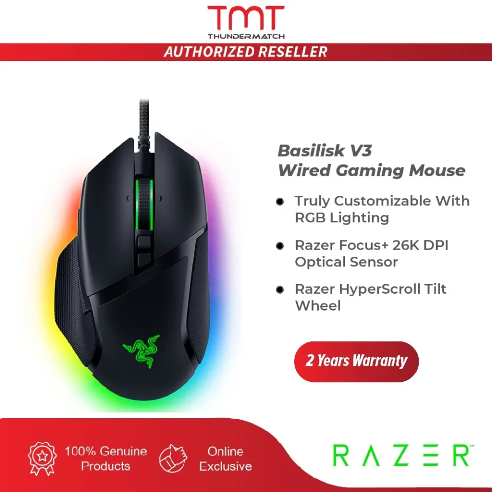 Razer Basilisk V3 Pro Wireless Gaming Mouse, HyperScroll Tilt