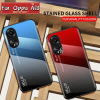 เคสกระจกไล่ระดับสีสำหรับ A78 A38 Oppo A98 OppoA38 4G 5G 2023เคสโทรศัพท์กรอบ Tpu แบบนุ่มฝาหลังป้องกันการกระแทกอย่างหนัก