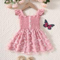 【CC】 Kids Ruffle Sleeve Tutu Dresses for Children Toddler Gown