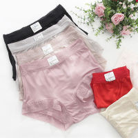 Pure Silk Underwear for Women Female Panties Silk Briefs Underpants Lady Panty Mid Rise Lace trimming Woman Lingerie