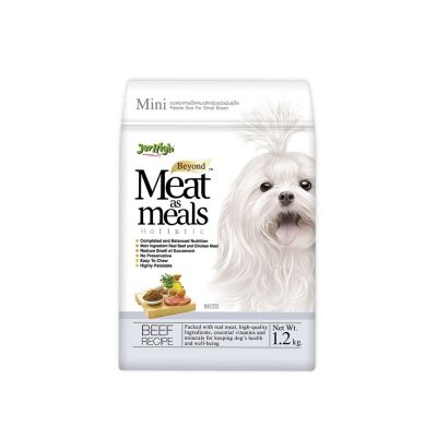 Best Promotion🔥 เจอร์ไฮ อาหารสุนัข มีท แอส มีลส์ สูตรเนื้อ 1.2กก.