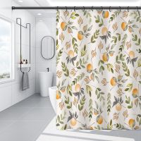 Yunyang Waterproof Bath Curtain Fabric Mold Proof  No Punching Bathroom Partition Door Curtain Shower Room Hanging Curtain