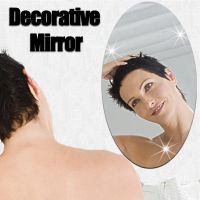 Acrylic Shower Mirror Reflection Board Oval Square Makeup Mirrors Restroom Decorative Mirror Background Decor Bedroom Decoration