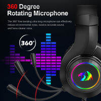 Redragon HYLAS H260 RGB gaming Headphone,3.5mm Surround sound Computer headset Earphones Microphone for PS4 Switch Xbox-one