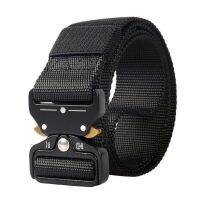 【cw】 Tactical BeltReleaseSoft Real NylonAccessories Waistband Outdoor Zinc Alloy Buckle Canvas Sweat Belts