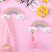 【YF】 Lovely Rainbow Hooks Wall Mounted Holders Clothes Coat Hook Rack Hallway Hanging Decorations Kids Room Decor