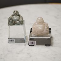 C&amp;C HOME Marble Chinese Laughing Buddha with Base พระสังกัจจายน์จีน โมเดลหินอ่อน ของตกแต่งบ้าน พระสังกัจจายน์ พระพุทธรูป แต่งบ้าน