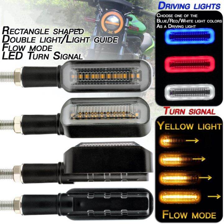 M10 Motorcycle Universal Led Directional Indicators Running Water Drl