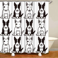 Cool Watercolor Painting French Bulldog Bathroom Curtain Frenchie Shower Curtains for Bathtub Toilet Cover Mat Carpet Home Decor