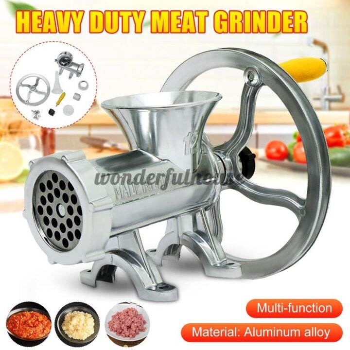 Heavy Duty Meat Mincer Grinder Manual Hand Operated Home Kitchen Beef
