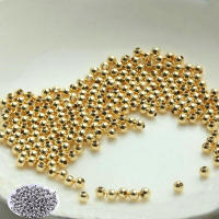 2MM 2.5MM 4MM 6MM 14K Gold Color Plated Brass Round Ball Beads Spacer Beads Diy Jewelry Findings Accessories Wholesale Beads