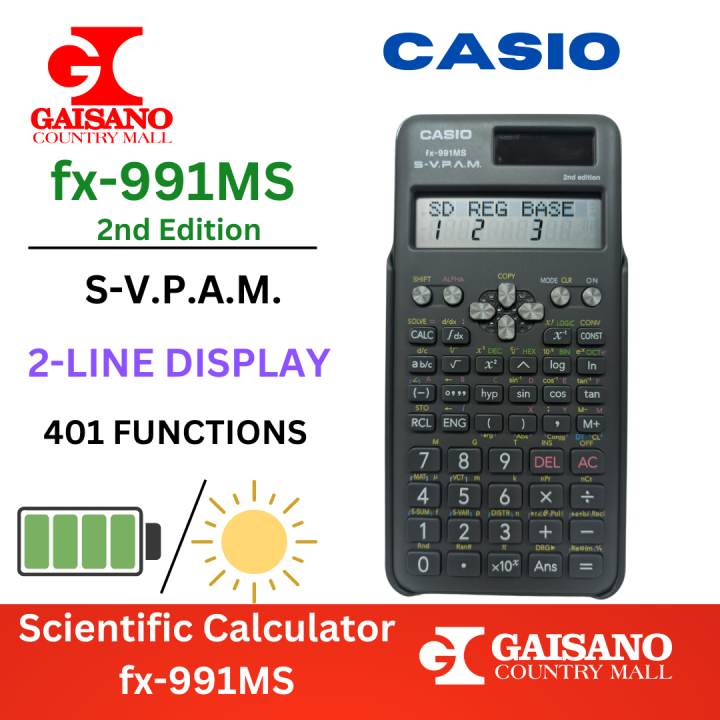 Casio Scientific Calculator Fx-991MS 2nd Edition 401 Functions | Lazada PH