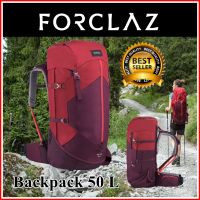 เป้สะพายหลัง สำหรับการเดินป่าขึ้นเขา FORCLAZ ขนาด 50 ลิตร สีแดง Backpack Trekking FORCLAZ 50 L Red