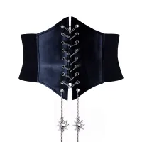 SISHION Sun Chain Corsets สำหรับผู้หญิง VD2597สีดำสีขาวสีม่วง Steampunk Gothic Gothique Underbust Corset Corselet Feminino