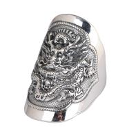 Charming Men 39;s Stainless Steel Dragon Totem Ring Chinese Ethnic Style Personality Motorcycle Punk Jewelry Gift