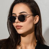 {Paopao glasses} LONSY New Retro Sunglasses Women Transparent Korean Small Round Fashion Brand Designer Driving Sun Glasses Female Unisex UV400