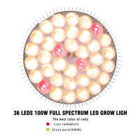 ไฟสำหรับเร่งดอก 100W ค่า PPFD ที่ 1,700 Full Spectrum Grow light ไฟปลูกต้นไม้ ไฟเร่งดอก เปิดได้นานไม่ร้อน