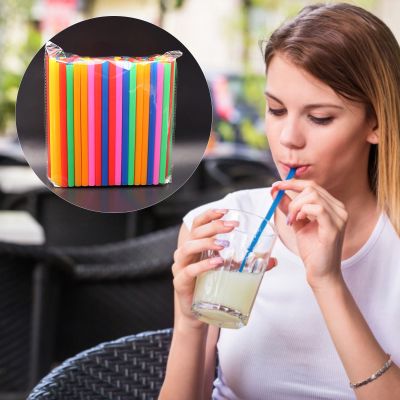 ✇☒▼ 100pcs Large Drinking Disposable Straws Multicolor For Pearl Bubble Milk Tea Smoothie Party Plastic Home Bar Accessories p5