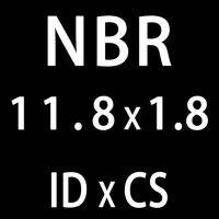 โอ Id11.8/12.5/13.2/14/15/16/17/18/19/20มม. แหวนโอริงปะเก็นความหนา50ชิ้น/ล็อตซีลยางไนไตรล์1.8มม. (Id11.8Mm)