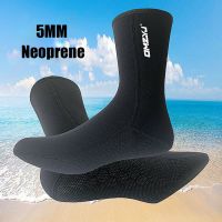 Donglin 5MM Neoprene ถุงเท้าดำน้ำถุงเท้าชายหาดผู้ชายและผู้หญิงกีฬาทางน้ำดำน้ำดูปะการังท่องลื่นว่ายน้ำถุงเท้าดำน้ำ