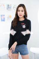 เสื้อเกาหลี เสื้อแฟชั่นแต่งลายการ์ตูน รุ่น250