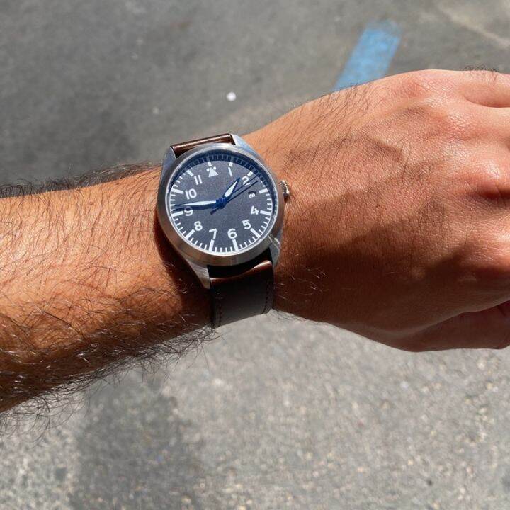 ஐ ☽ Flieger B-uhr B Jam Tangan Pilot Otomatis Mekanis untuk Pria Reloj ...