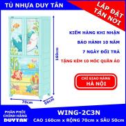 Tủ nhựa Duy Tân cao cấp treo quần áo WING 2C