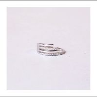 SWAN - Minimal Ring Step แหวนเงินแท้ ฝังเพชรคิวบิกเซอร์โคเนีย cubic zirconia