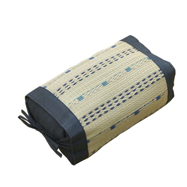 summer-sleeping-pillows-for-tatami-beds-cool-rushes-memory-foam-filled-asian-japan-style-natural-mat-rushes-neck-pillows