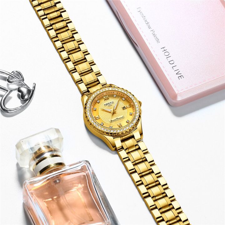 นาฬิกาข้อมือสตรีกันน้ำสำหรับผู้หญิงนาฬิกาข้อมือผู้หญิงหรูจาก-nibosi-นาฬิกาแบรนด์ชั้นนำทำจากสเตนเลสสายเหล็ก