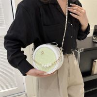 This Year’S Popular Bags 2023 New Fashion Pearl Chain Bag High-End Texture Versatile Niche Cross-Body Small Round Bag