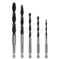 HH-DDPJ4 5 6 8 10mm 5pcs Quick Change Metal Tools 1/4" Hex Shank Wood Hcs Drill Bit Set