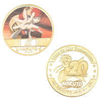 (ในสต็อก) Bandai Naruto อะนิเมะอุปกรณ์ต่อพ่วงเหรียญที่ระลึก Badge Naruto Sasuke Sakura Gold Plated Collection Coin **