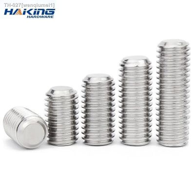 ◎☊℗ 2/50pcs hex socket set screw cup point stainless steel m2 m3 m4 m5 m6 m8 m10 headless hexagon socket grub screw DIN916