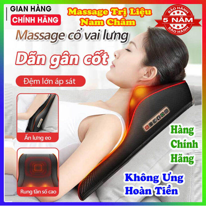 Gối massage cổ vai gáy - máy mát xa cổ vai gáy - máy massage - goi ...